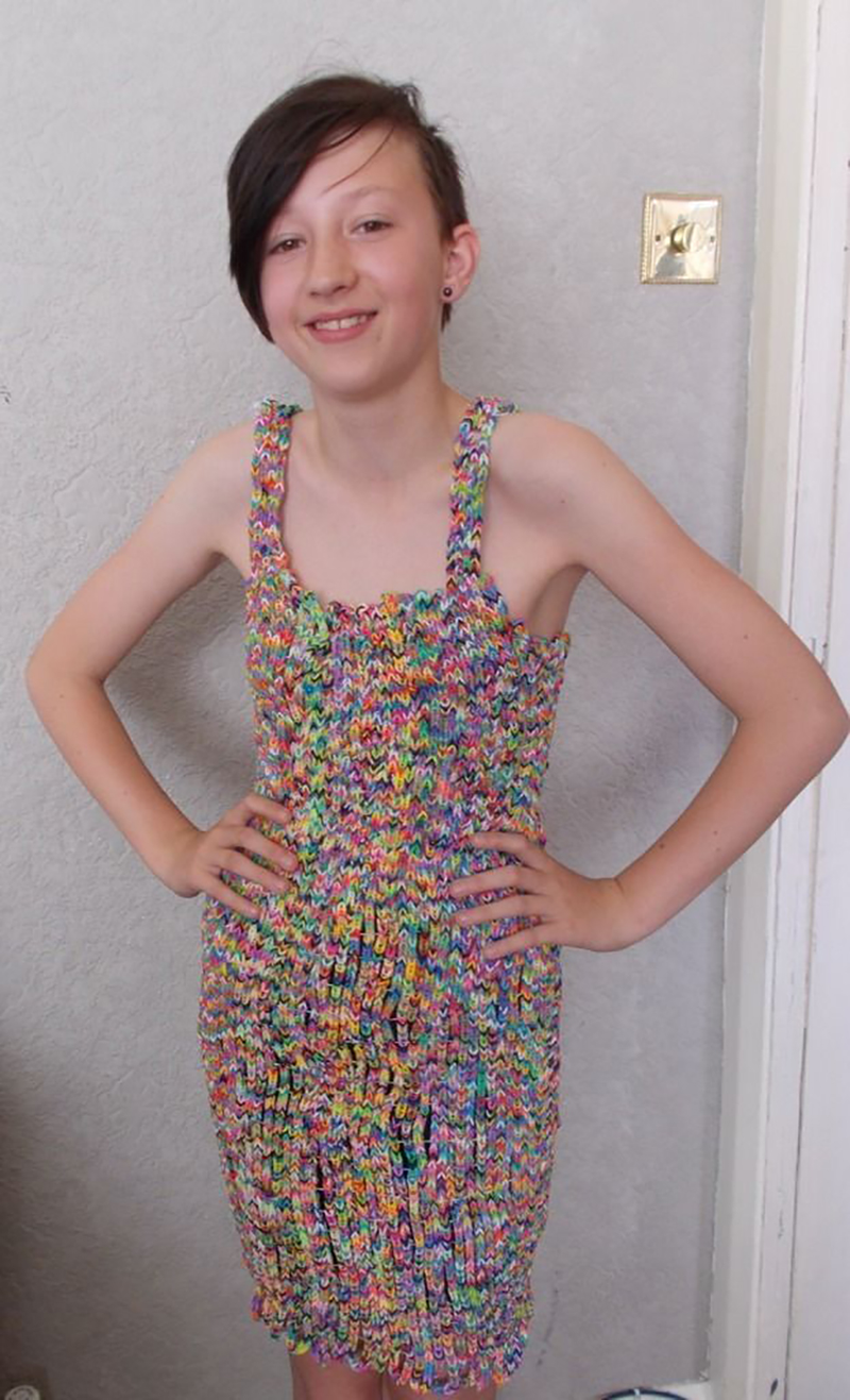 Illustration for article titled This Rainbow Loom Dress Can Be Yours for a Mere $290,000